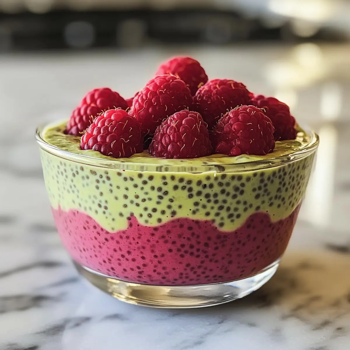 Raspberry Matcha Chia Pudding ap6w3f