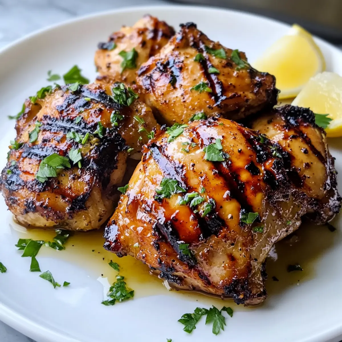 Saftige gegrillte Hähnchenschenkel Rezept