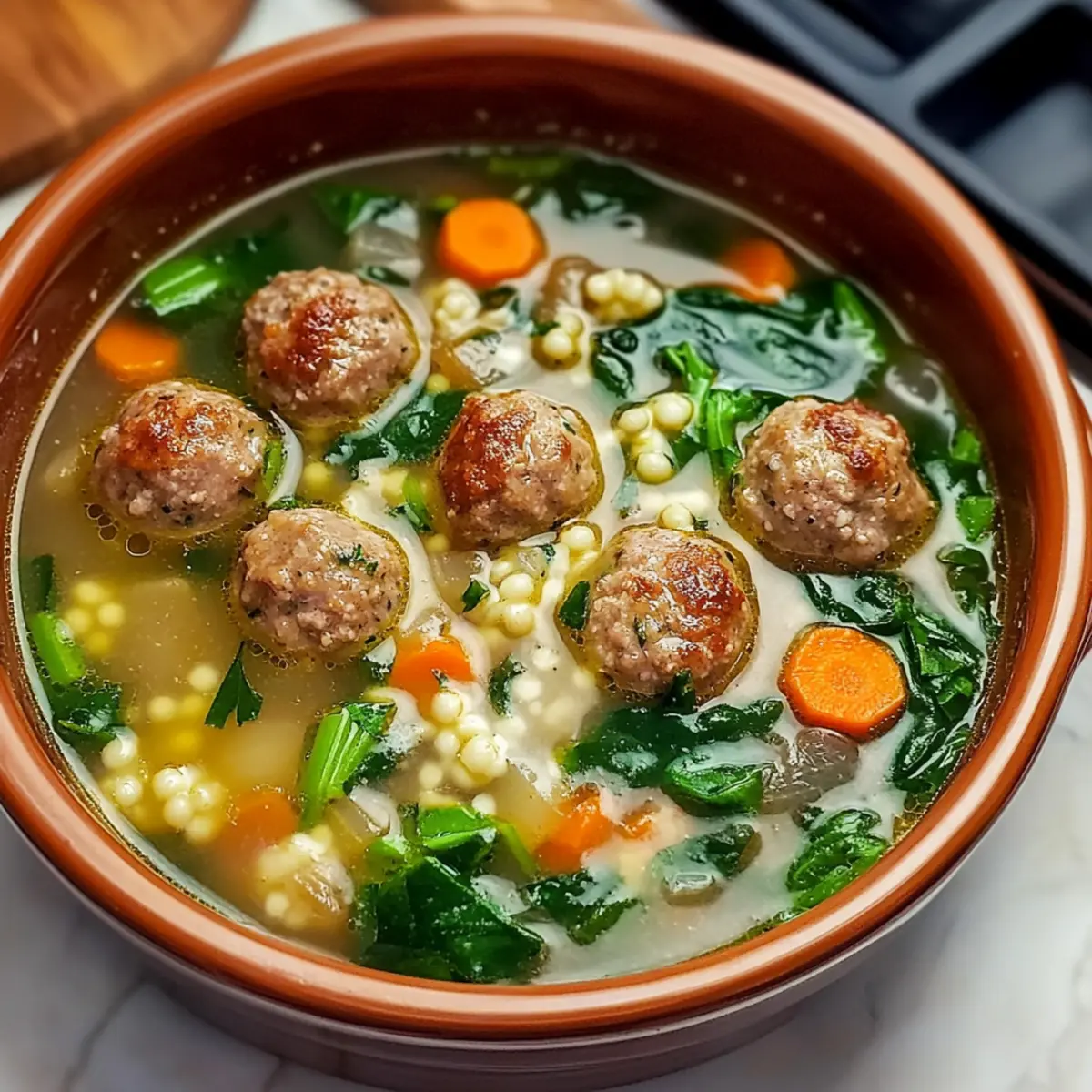 Slow Cooker Italian Wedding Soup with Meatballs Recipe b8sifj