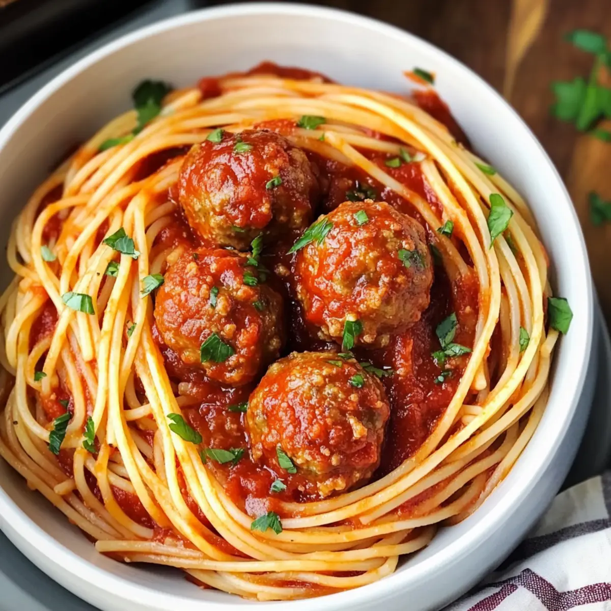 Langsamkochen Spaghetti und Fleischbällchen Rezept