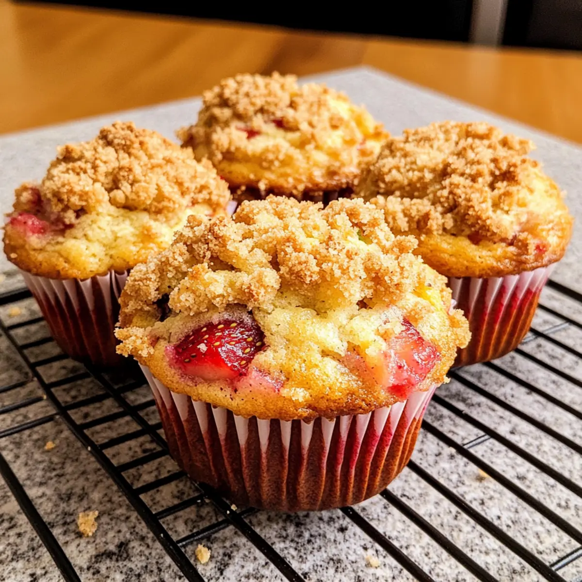 Strawberry Rhubarb Muffins with Streusel vz1uyb