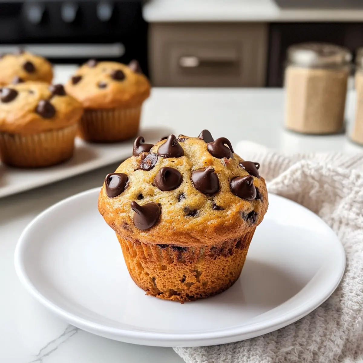 Tahini Schokoladenstückchen Bananamuffins