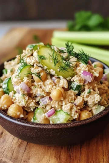 Veganer Kichererbsen-Thunfisch-Salat