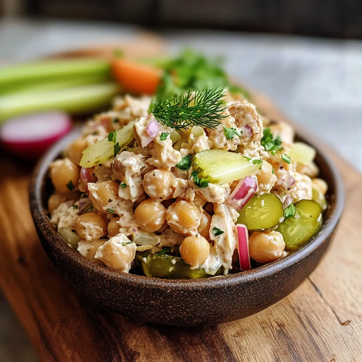 Veganer Kichererbsen Thunfisch