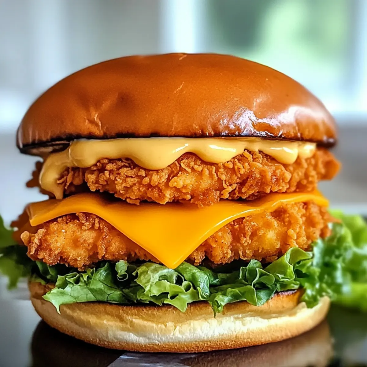 Würziger knuspriger Hähnchenburger