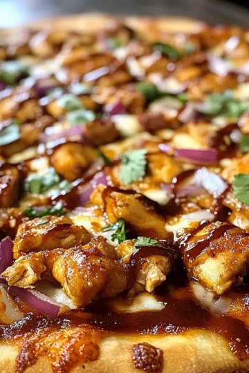 BBQ-Hähnchen-Pizza