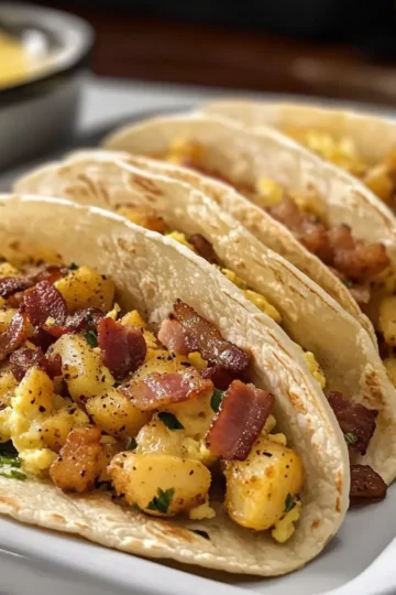 Gebackene Frühstückstacos