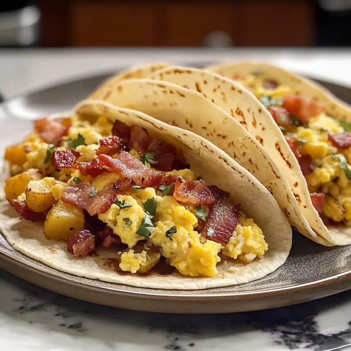 Gebackene Frühstückstacos