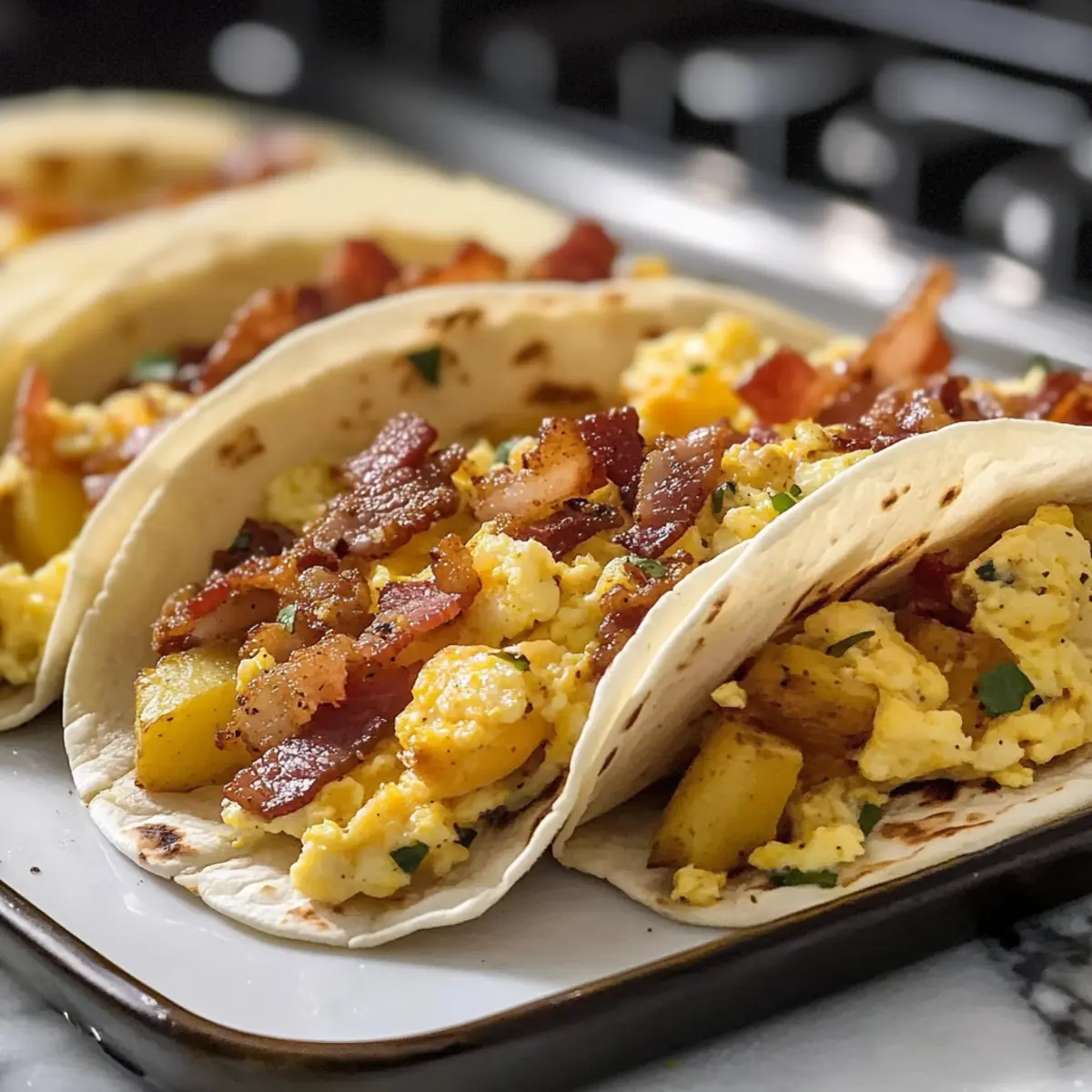 Gebackene Frühstückstacos