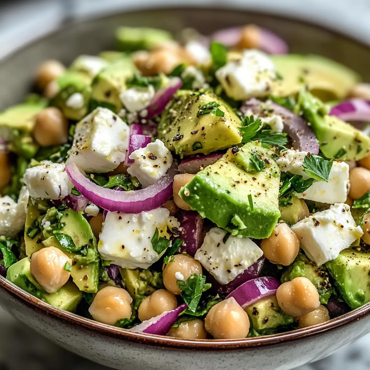 Kichererbsen Feta Avocado Salat für frische Genussmomente 2 Chickpea Feta Avocado Salad skodjs