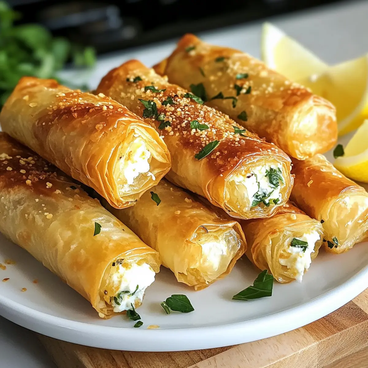 Knusprige Ofen-Feta-Röllchen für jeden Anlass 5 Knusprige Ofen-Feta-Röllchen