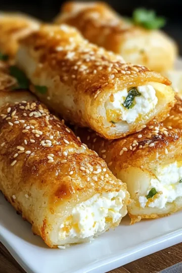 Knusprige Ofen-Feta-Röllchen