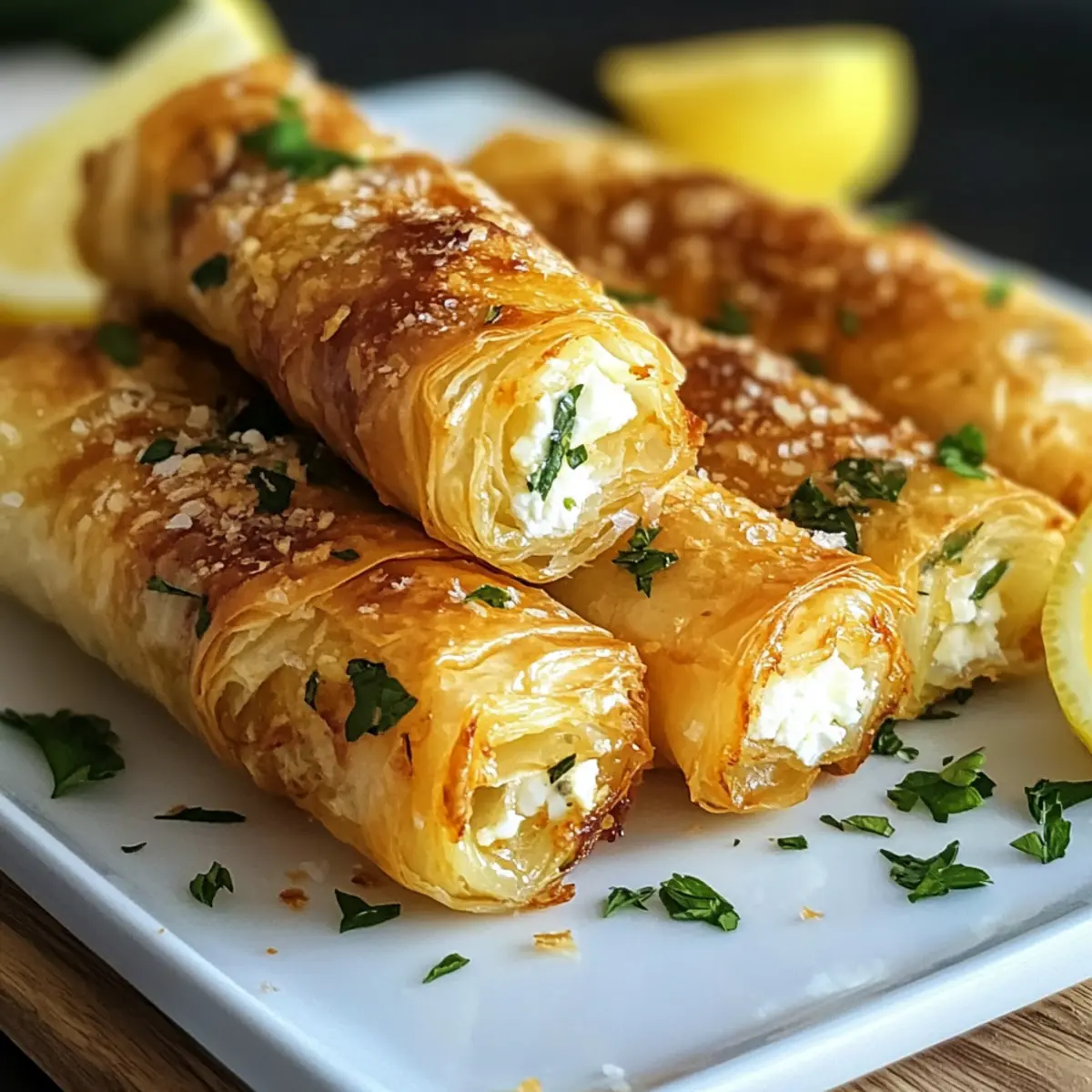 Knusprige Ofen-Feta-Röllchen für jeden Anlass 4 Knusprige Ofen Feta