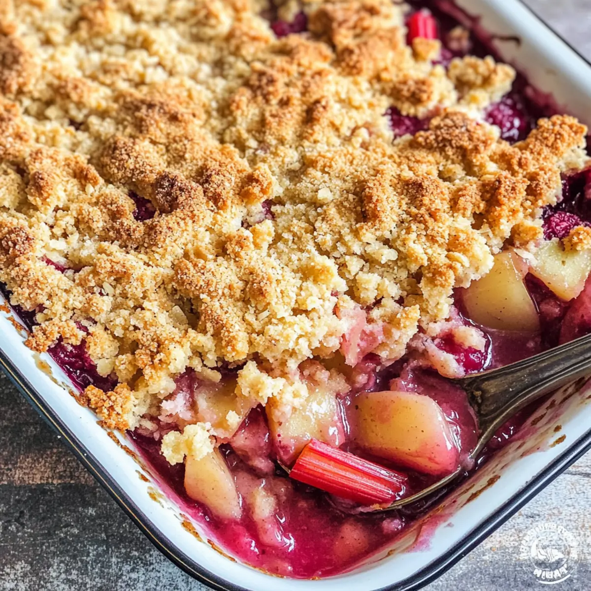 Rhabarber Crumble maj950