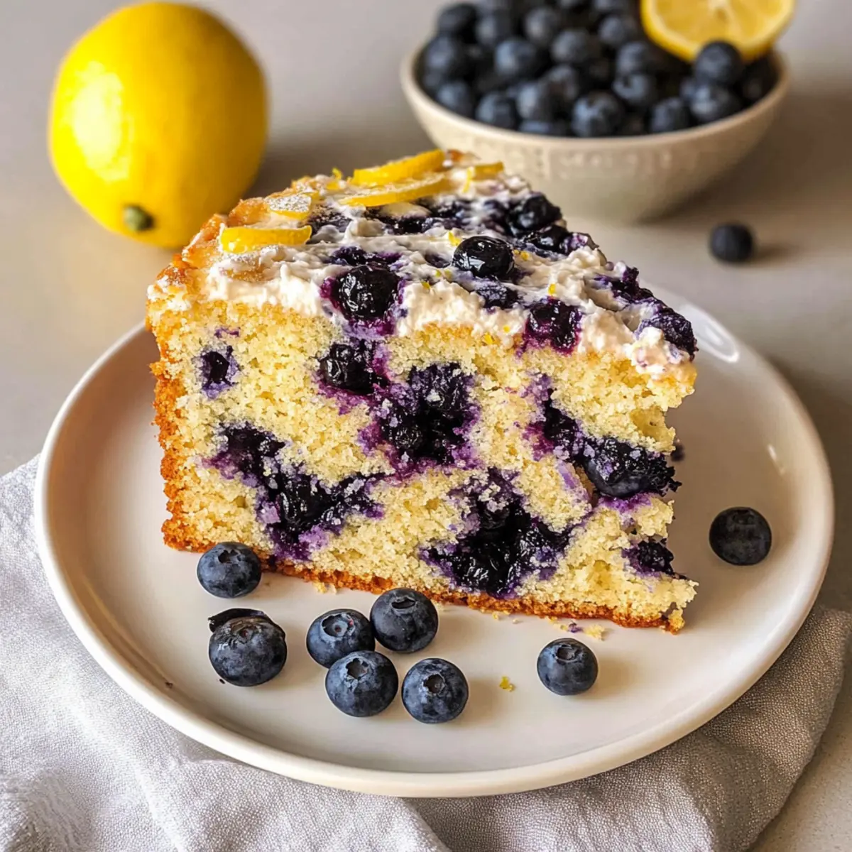 Vegan Lemon Blueberry Cake tmnzdz