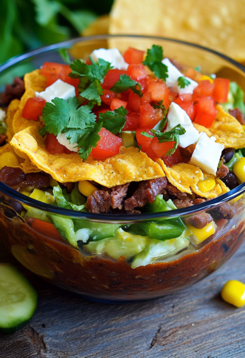 Taco Salat Rezept Mit Hackfleisch und Gemüse für jeden Tag