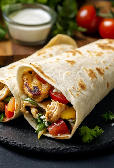 Leckere wraps rezepte für schnelle Chicken Tortillas
