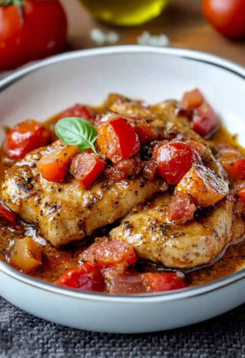 Hhnchen mit Sahne und Paprika Rezept fr schnelle Mahlzeiten